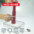 LFBG tested Glass vacuum Food Container with pump for keep food fresh longer